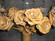 Декоративные розы из бересты